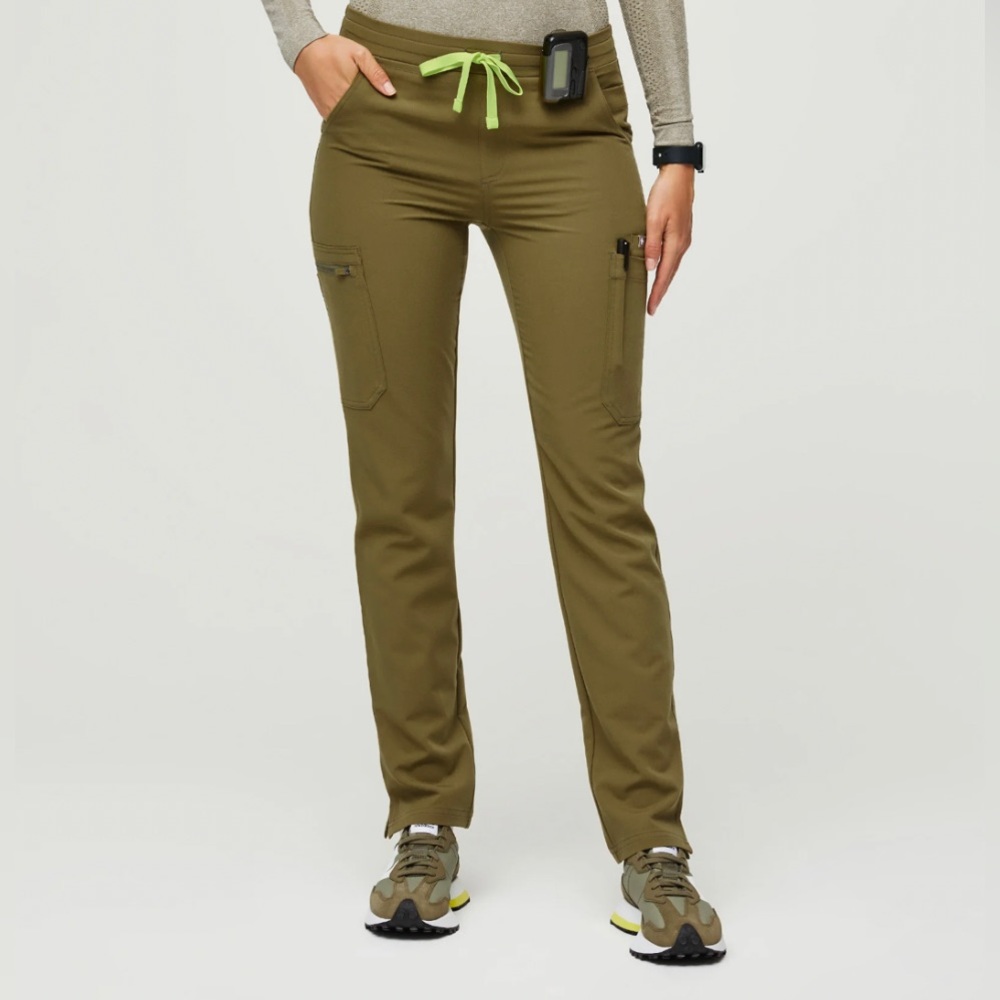 Figs Martini Olive Skinny Scrub Pants - XS